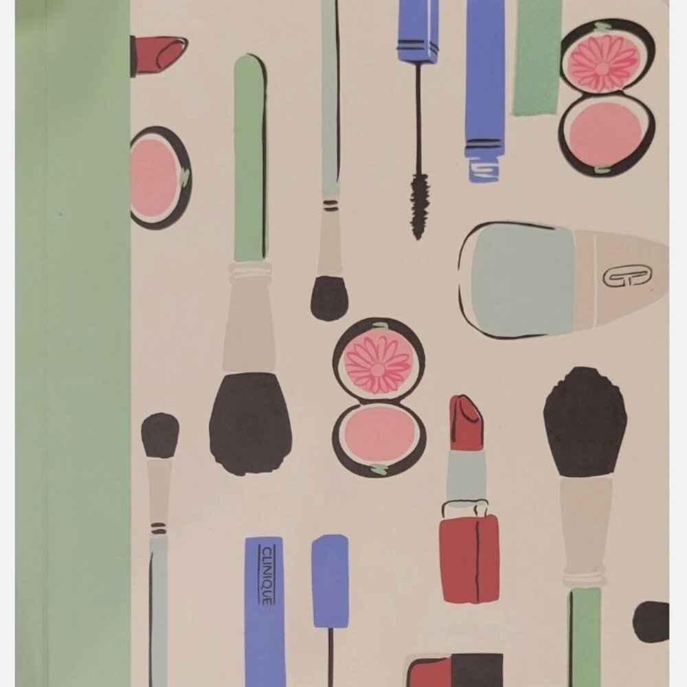 Kate Spade Clinique Themed Makeup Notebook - Green, Red, Blue, Pink